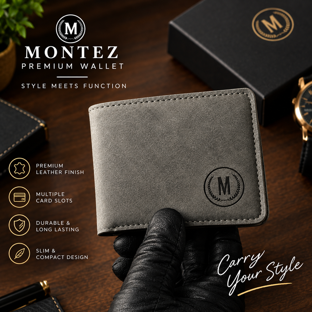 Montez Elite Leather Wallet – Premium Men’s Bifold