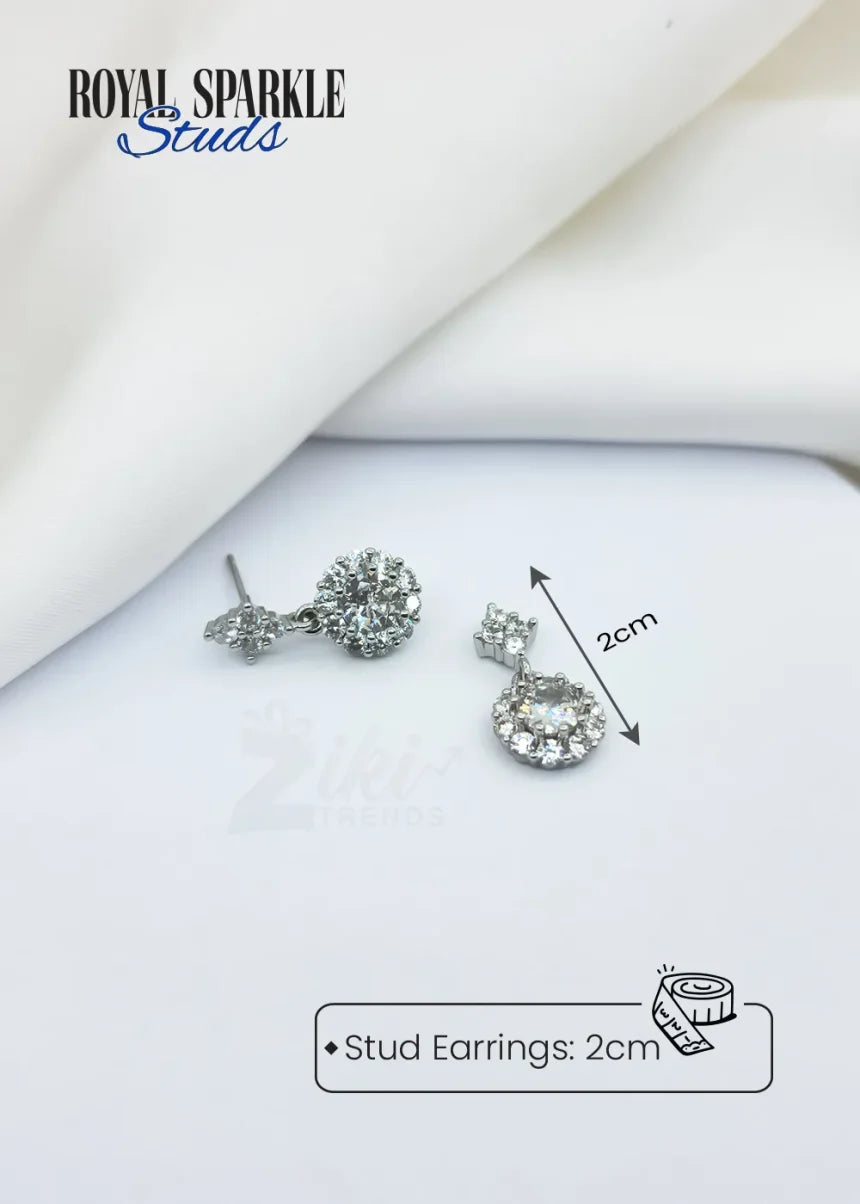 Royal Sparkle Stud Earrings