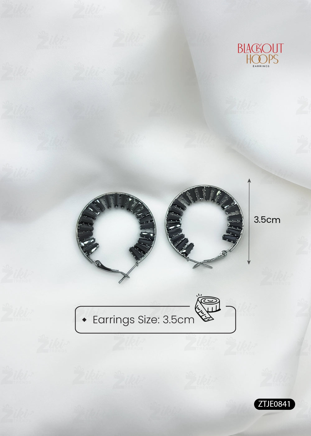 Blackout Hoops Earrings