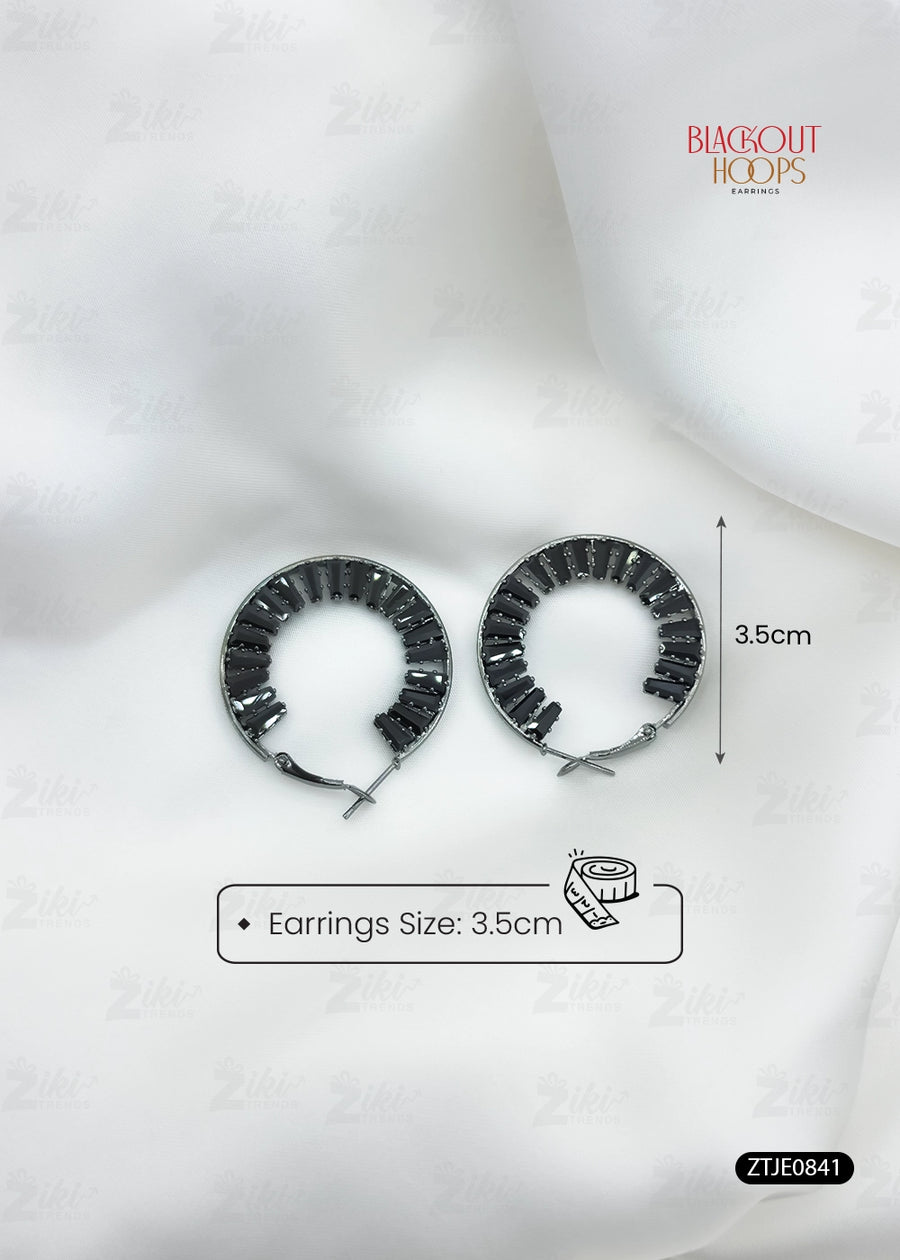 Blackout Hoops Earrings