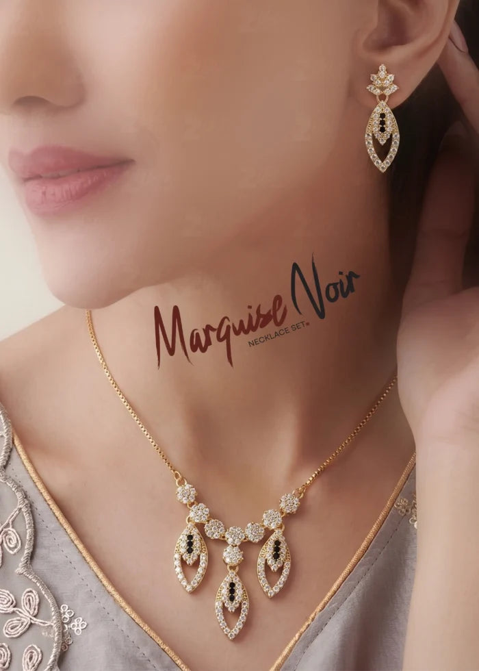 Marquise Noir Necklace Set
