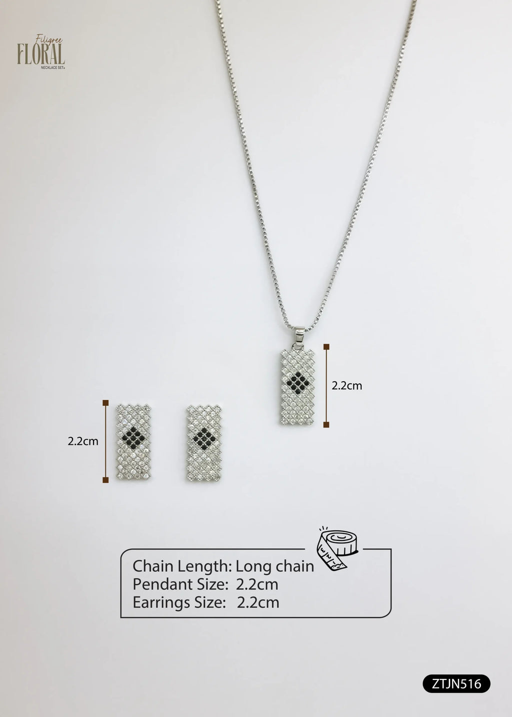 Filigree Floral Necklace Set
